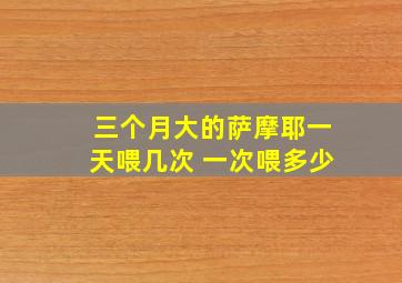 三个月大的萨摩耶一天喂几次 一次喂多少